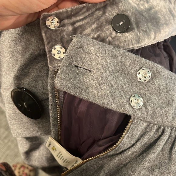 Anthropologie Taikonhu A-line Skirt Wool & Cashmere Button Detail Size 8 Lined - Picture 6 of 10